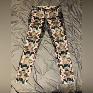 Madewell Skinny Skinny Ankle Snakeskin Print Pants size 25